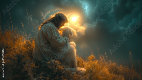 Shepherd Jesus. Created with Generative AI.