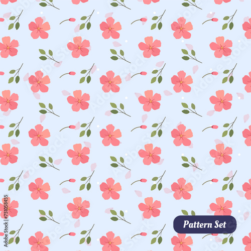 Wallpaper Mural flowers pattern design, decoration Torontodigital.ca