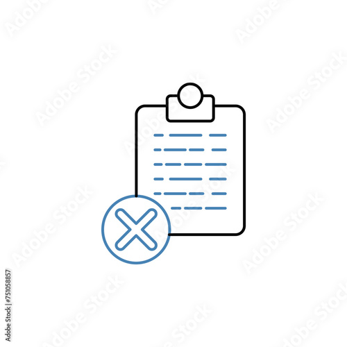 fail concept line icon. Simple element illustration. fail concept outline symbol design.