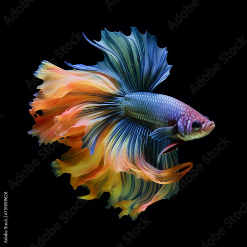 Fancy fighting fish are native to Thailand and are commonly raised for their beauty. © Gun