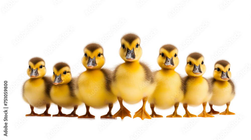 Tiny Duckling Crew on Transparent Background