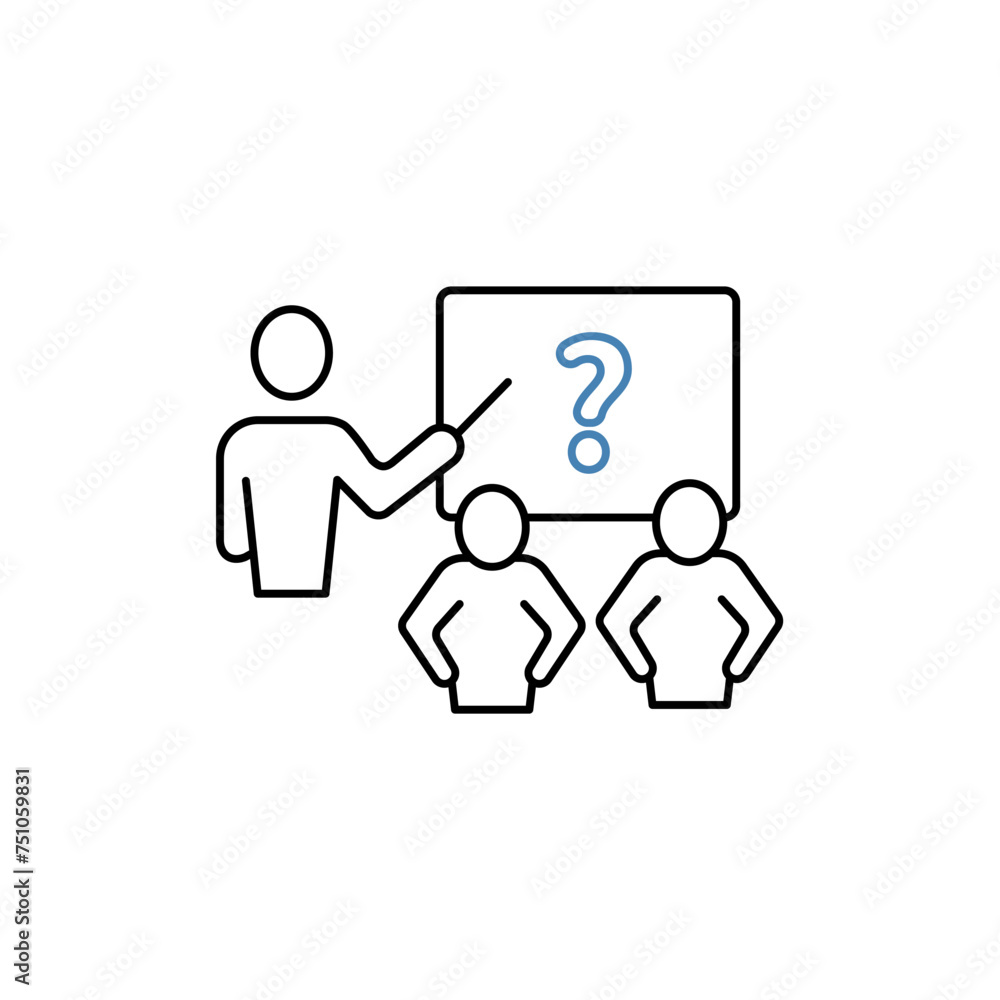 Fototapeta premium training concept line icon. Simple element illustration. training concept outline symbol design.