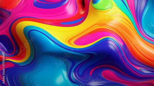 A vibrant multicolored background featuring a wavy design, creating a dynamic and colorful visual impact, neon colors