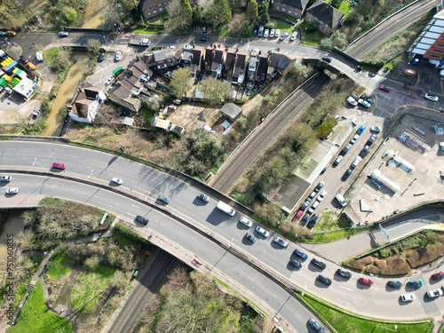 Aerial View of Watford City of England UK