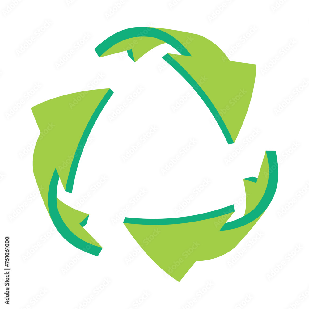 Obraz premium Green Recycle Icon