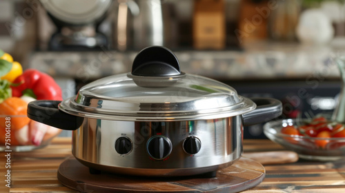 The compact size of the cooker perfect for small kitchens dorm rooms or RVs.
