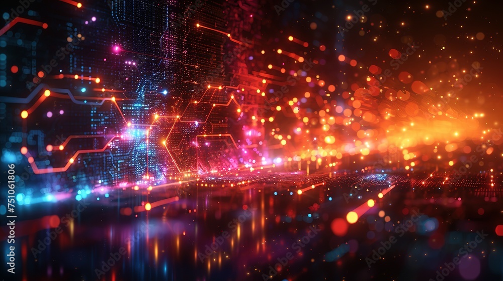 Modern technological design. Abstract high-tech background with arrows and glowing lines. Vector illustration for a banner or presentation on the theme of technology, science, and medicine Modern technological design. Abstract high-tech background with arrows and glowing lines. Vector illustration for a banner or presentation on the theme of technology, science, and medicine