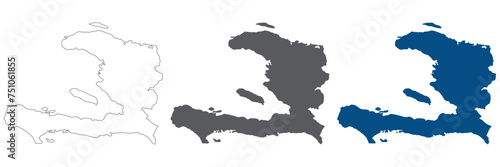 Haiti map. Map of Haiti in set