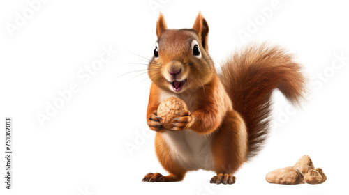 Squirrel's Bounty on Transparent Background