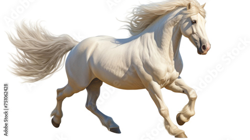 White Horse Grace on Transparent Background