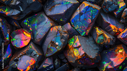 Black opal texture