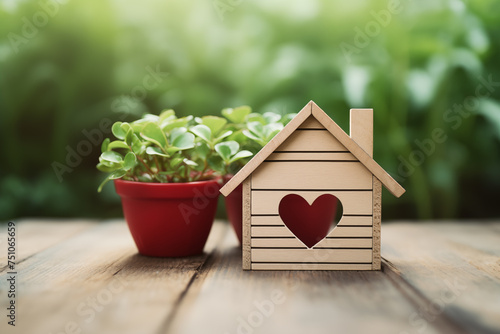 tiny home with a shape of heart inside with plants  © O-Foto