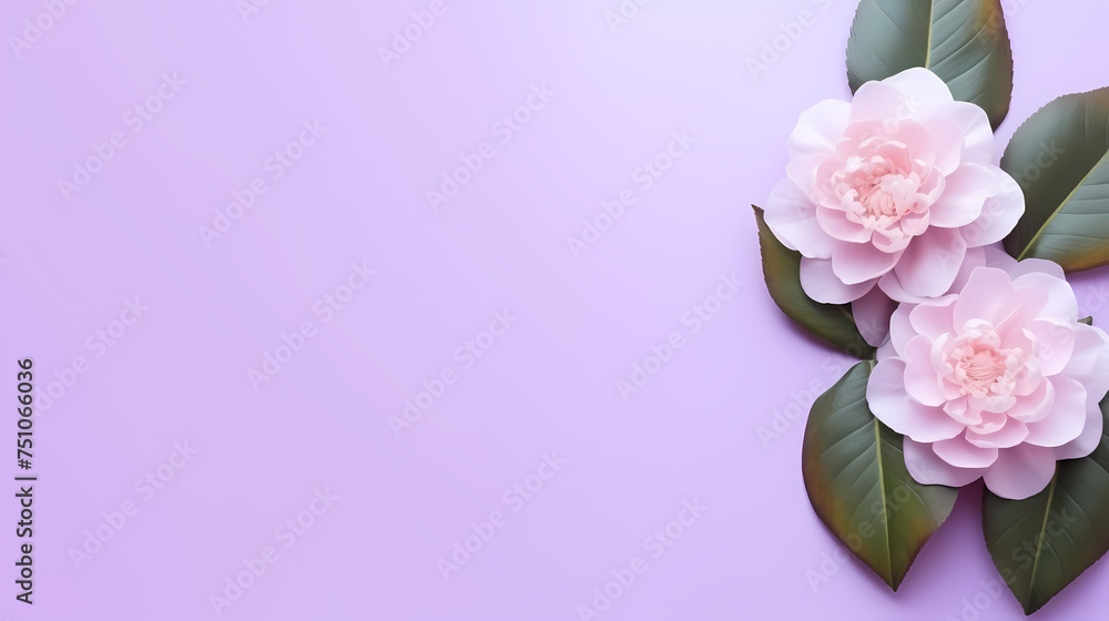Floral background, flat lay, top view Floral background, flat lay, top view