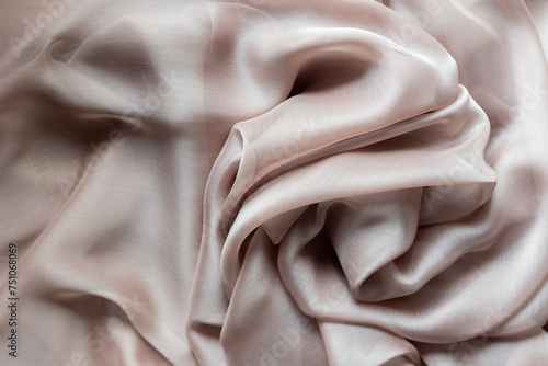 Beige silk scarf photo