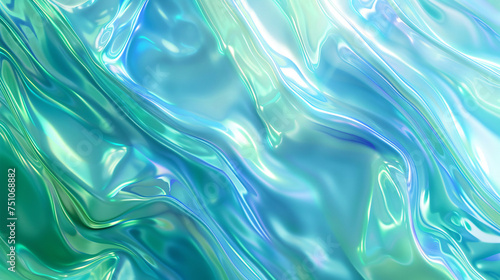 Stylish corrugated dynamic high-end green mixed color fluid gradient abstract background