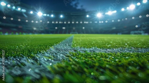 Soccer Field Illuminated by Lights © Ilugram