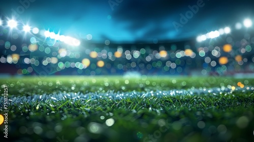 Blurry Night View of Soccer Field © Ilugram
