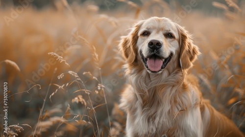 Dog Sitting in Grass