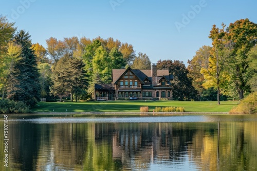 Spacious House on Green Field by Lake