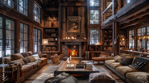 Cozy Living Room With Fireplace © Ilugram