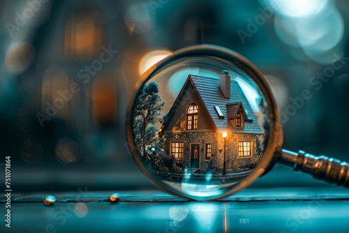 Magnifying Glass Reveals House