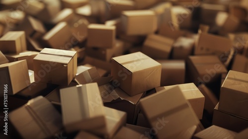 Stacked Cardboard Boxes