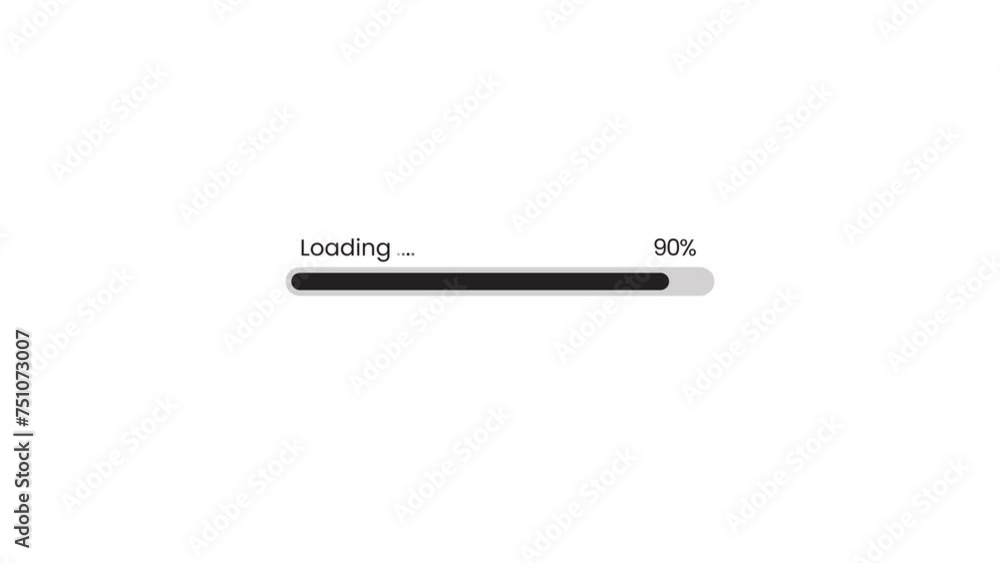 Minimal black loading bar animation isolated on a White background. 4k Video Minimal black loading bar animation isolated on a White background. 4k Video