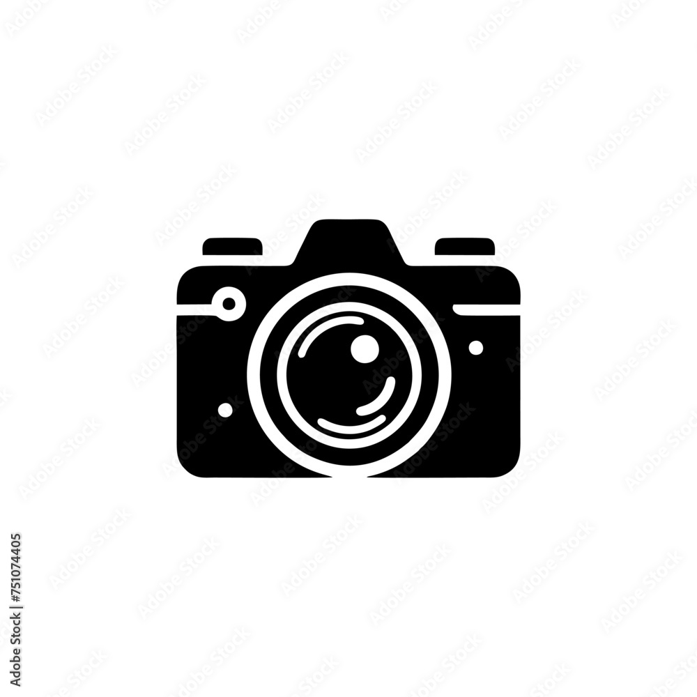SIMPLE LOGO CAMERA VECTOR ART, WHITE BACKGROUND SIMPLE LOGO CAMERA VECTOR ART, WHITE BACKGROUND