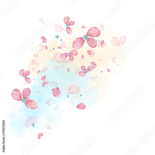 Watercolor Spring flower blossom 