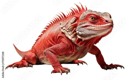 Red iguana isolated on transparent background © oiga