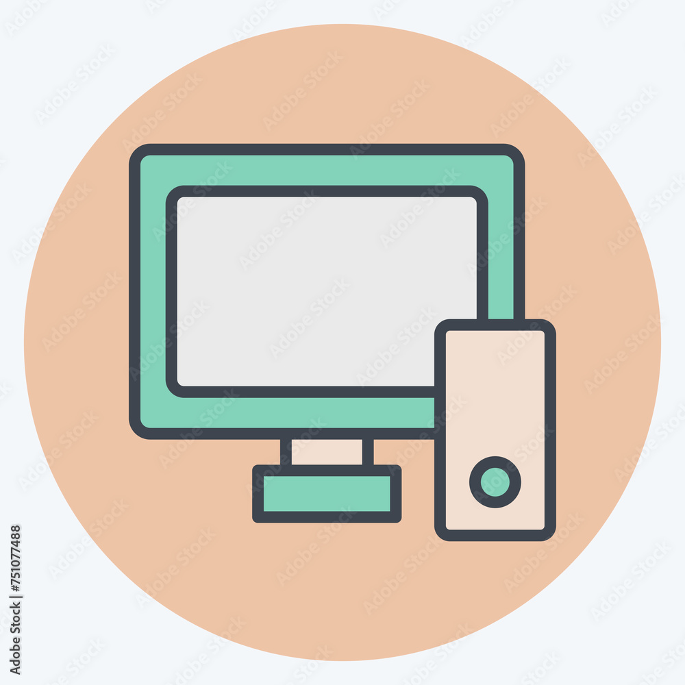 Icon Responsive Design. related to Creative Concept symbol. color mate style. simple design editable. simple illustration Icon Responsive Design. related to Creative Concept symbol. color mate style. simple design editable. simple illustration