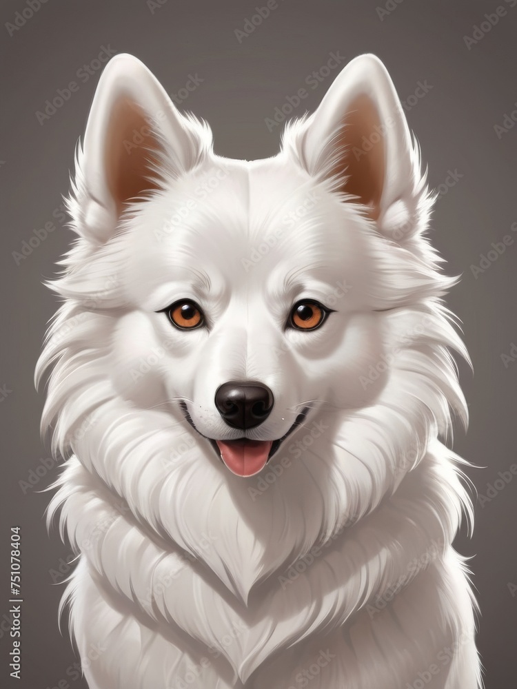 illustration of eskimo dog illustration of eskimo dog