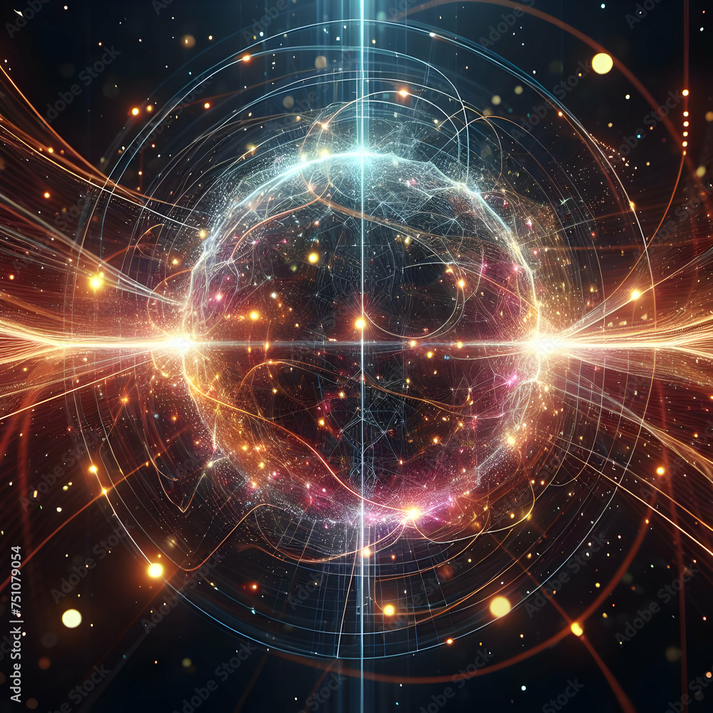 sparkling light lines abstract illustration sparkling light lines abstract illustration