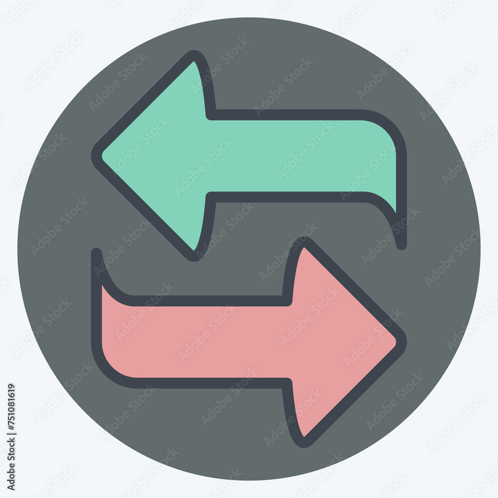 Icon Repeat. related to Podcast symbol. color mate style. simple design editable. simple illustration Icon Repeat. related to Podcast symbol. color mate style. simple design editable. simple illustration