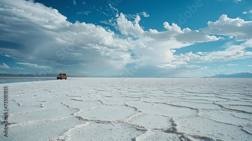 bonneville salt flats, dry desert photo