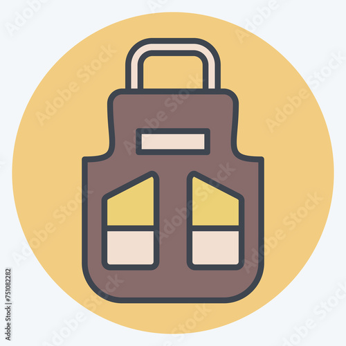 Icon Apron. related to Shoemaker symbol. color mate style. simple design editable. simple illustration