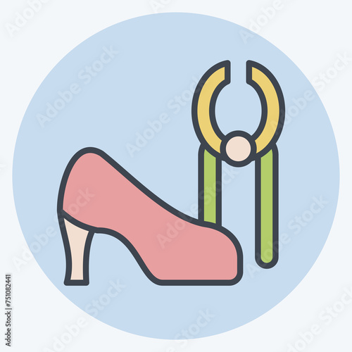 Icon Plier. related to Shoemaker symbol. color mate style. simple design editable. simple illustration
