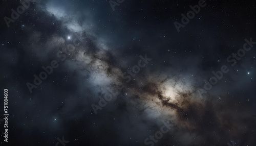 realistic photo of a deep dark space