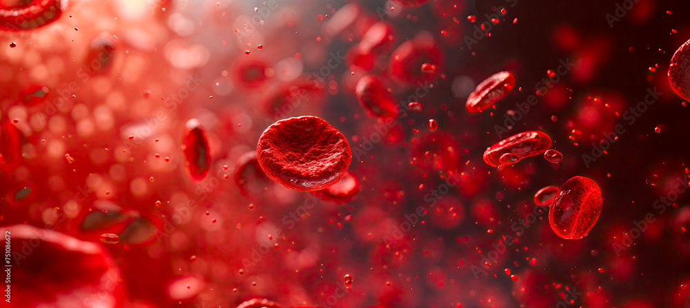 Red Blood cells floating background. Red Blood cells floating background.
