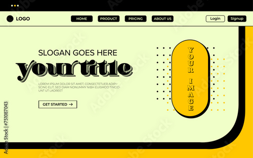 Retro Vibe Landing Page Design.
