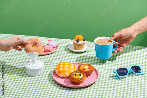 A delicious, healthy and hearty breakfast on the table
