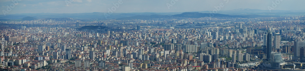 Panorama of Istanbul residential buildings 
