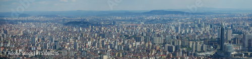 Panorama of Istanbul residential buildings 