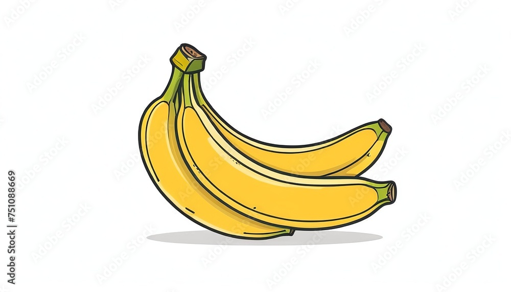 Doodle Sketch Banana Icon Vector Illustration