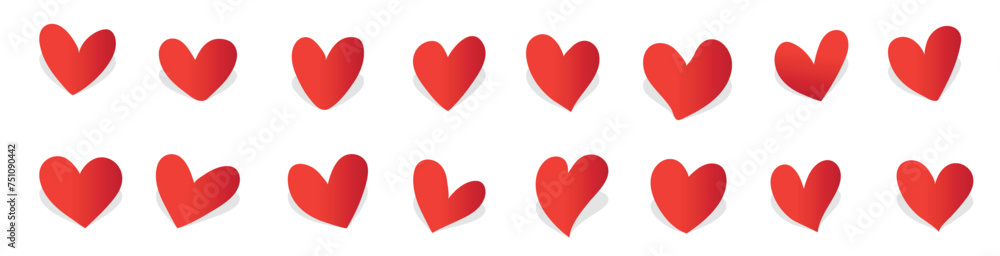 Love heart shape vector illustration.