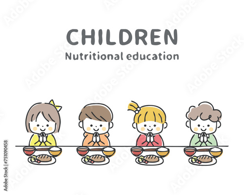 子どもと食育のイラスト