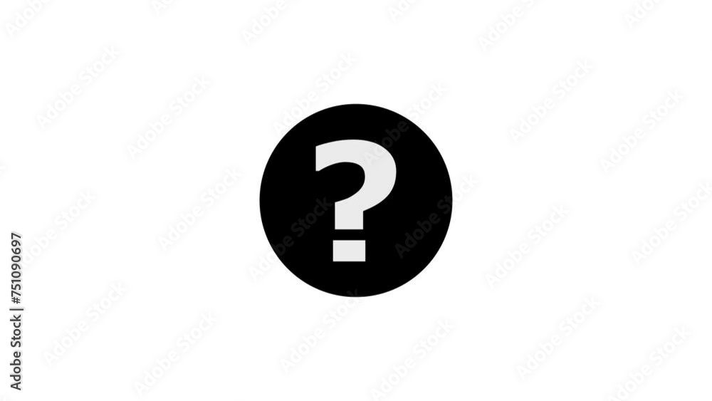 Question mark icon.Question mark animation of dialog bubble on a ...