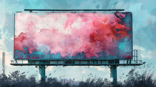 Blank billboard mock up