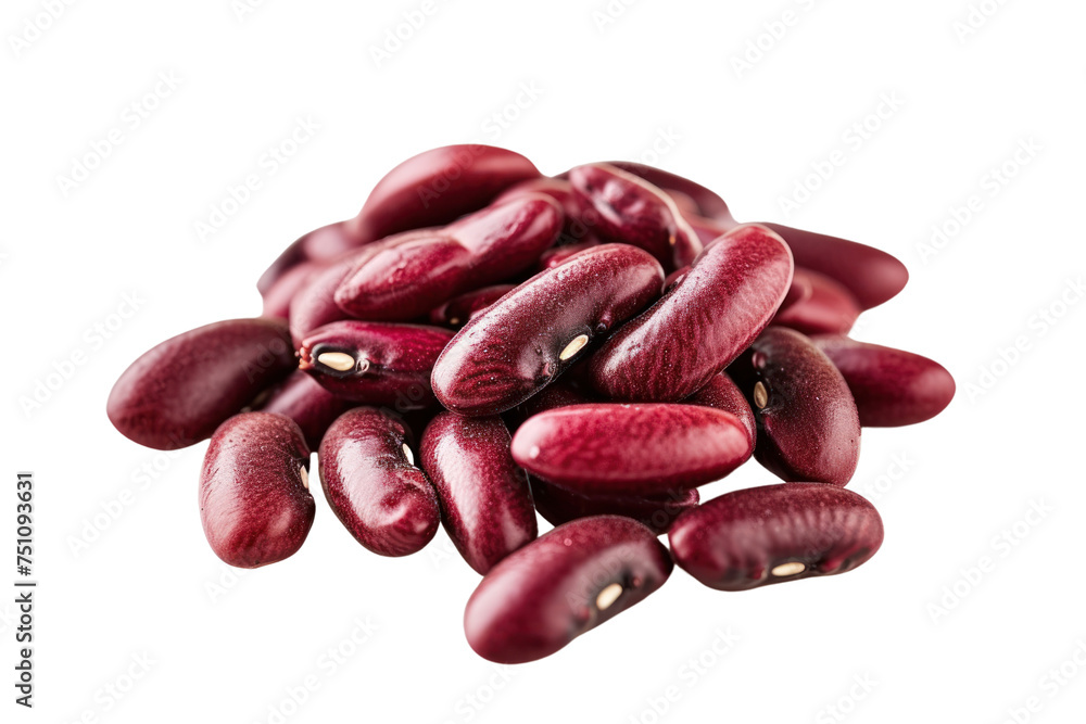 Red beans, bean grains, vegetable protein from beans Isolated on a transparent white background. Red beans, bean grains, vegetable protein from beans Isolated on a transparent white background.