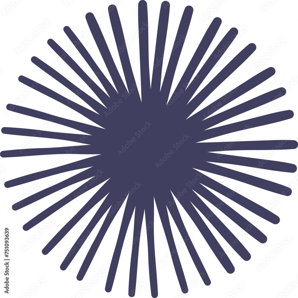 Obraz premium Abstract Painted Sun Circle